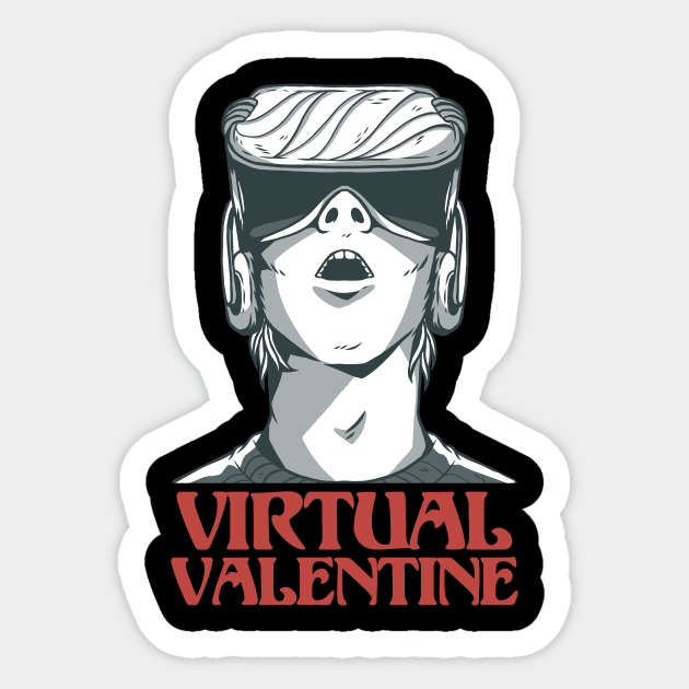 Virtual Valentine VR Gaming Video Games Boy Valentines Day Sticker by deificusArt